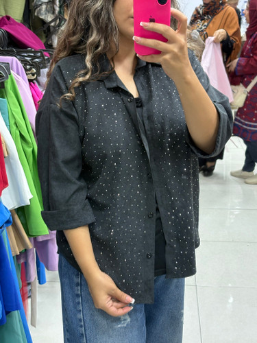 شومیز سیلک نگینی